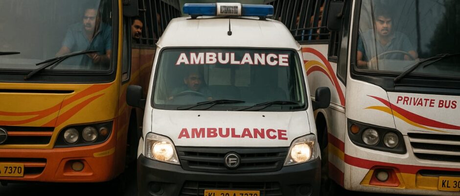 ആംബുലൻസിന് വഴിയില്ല