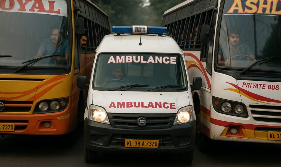 ആംബുലൻസിന് വഴിയില്ല