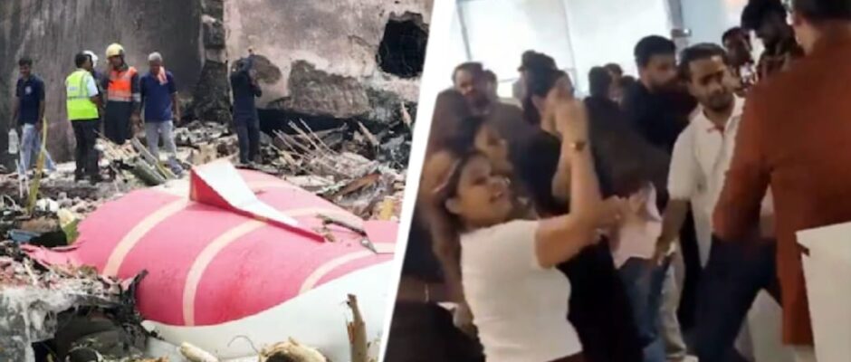 ദുരന്തം പശ്ചാത്തലത്തിൽ എയർ ഇന്ത്യ ഓഫീസിൽ ആഘോഷം