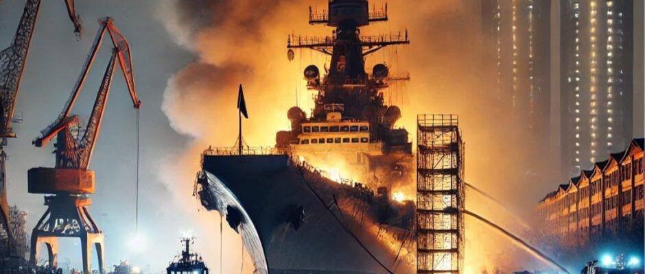 കടൽമധ്യേ തീപിടുത്തം