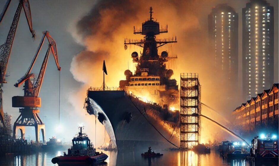 കടൽമധ്യേ തീപിടുത്തം