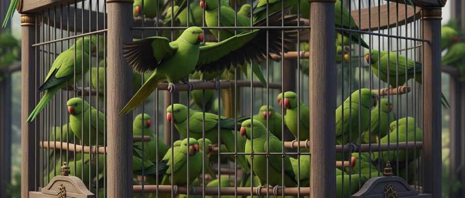 നിയമലംഘനം നടത്തി തത്ത വിൽപ്പന