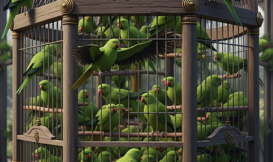 നിയമലംഘനം നടത്തി തത്ത വിൽപ്പന