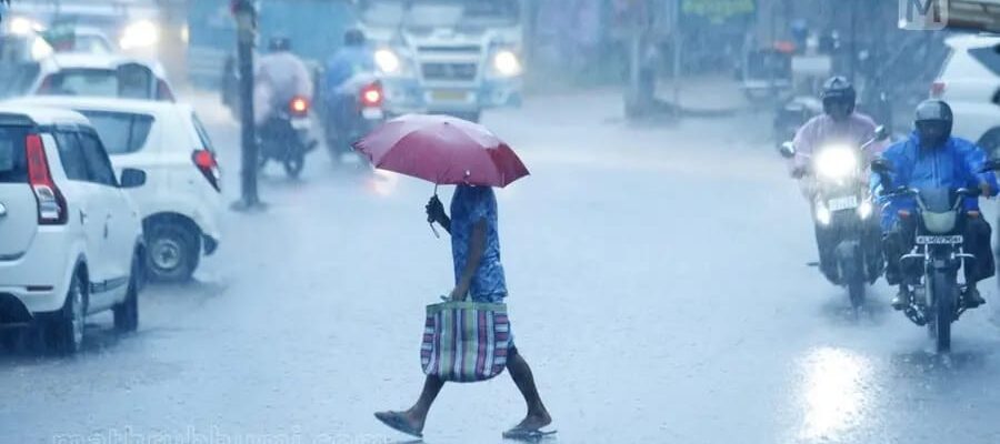 ​സംസ്ഥാനത്ത് മഴ കനക്കുന്നു; എട്ട് ജില്ലകളിൽ യെല്ലോ അലർട്ട്