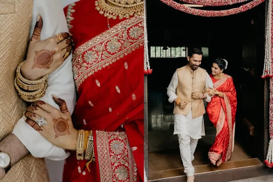 രാജിന്റെ തോളോട് ചേര്‍ന്ന് സാമന്ത, ചുവപ്പ് സാരിയില്‍ സുന്ദരിയായി നടി; വിവാഹച്ചിത്രങ്ങള്‍