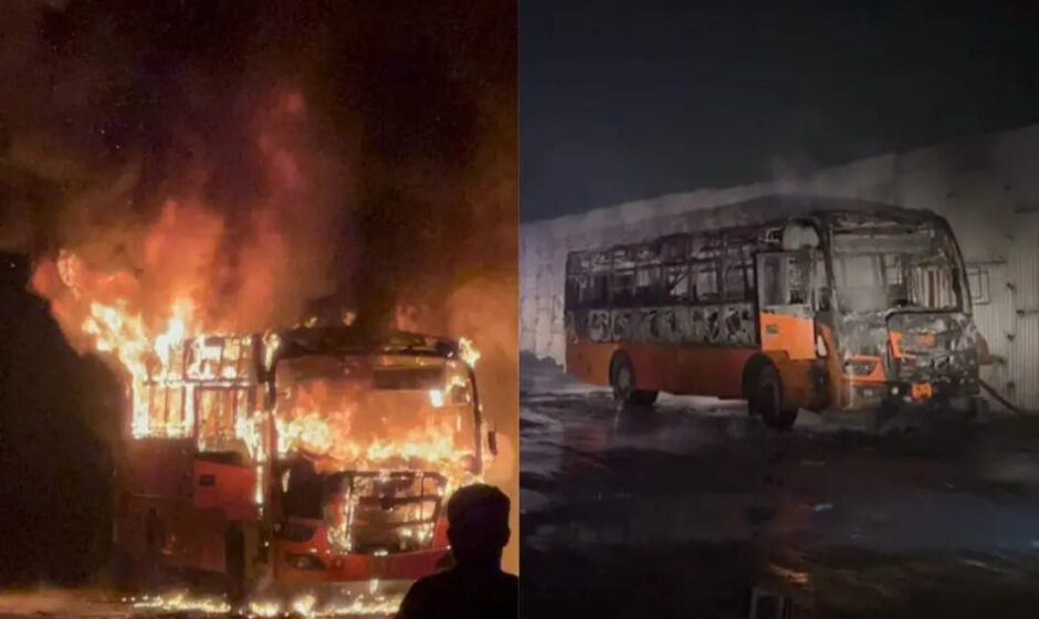 ബെംഗളൂരു-കോഴിക്കോട് കെഎസ്ആർടിസി ബസ് കത്തിനശിച്ചു;