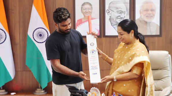 സഞ്ജു സാംസൺ ഡൽഹി സർക്കാരിന്റെ ബ്രാൻഡ് അംബാസഡർ