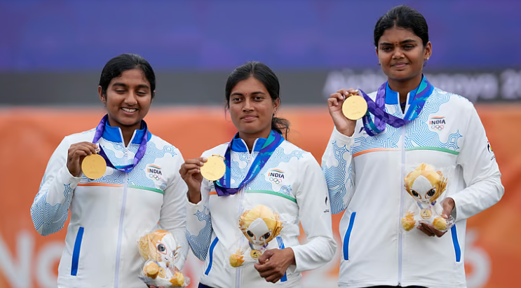 ഏഷ്യൻ ഗെയിംസ് അമ്പെയ്ത്ത്: ഇന്ത്യയുടെ വനിതാ കോമ്പൗണ്ട് ടീമിന് ചരിത്ര സ്വര്‍ണ്ണം