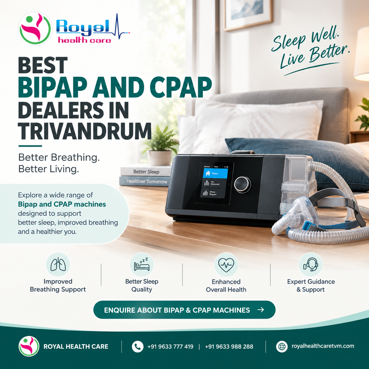 best Bipap and Cpap Dealers in Trivandrum
