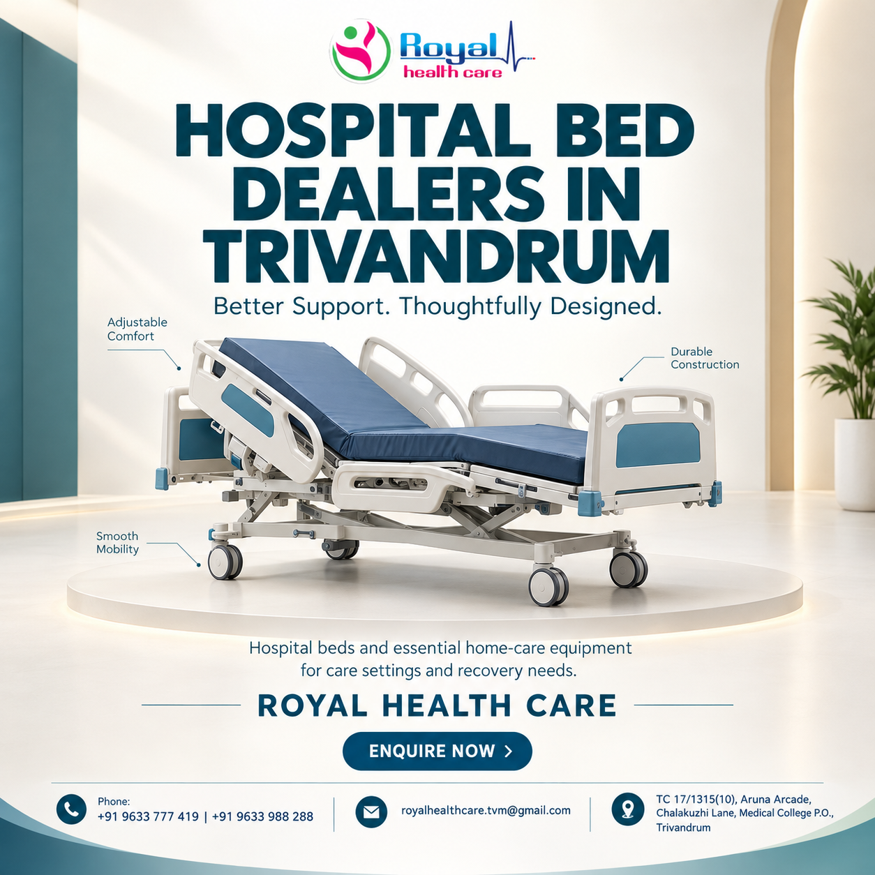 best hospital bed dealeers in trivandrum
